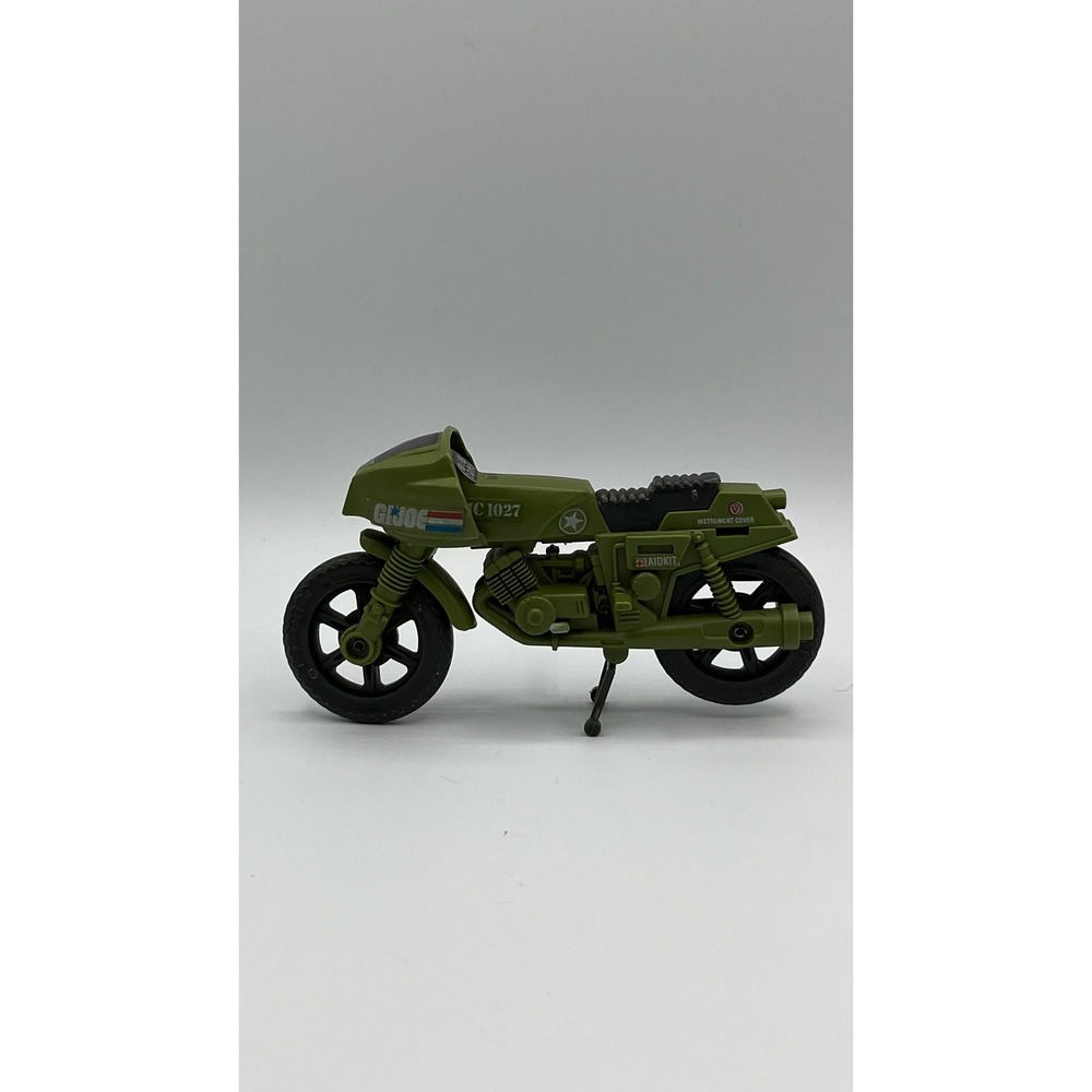 Vintage 1982 GI Joe RAM Cycle Rapid Fire Motorcycle Military Vehicle Olive Drab